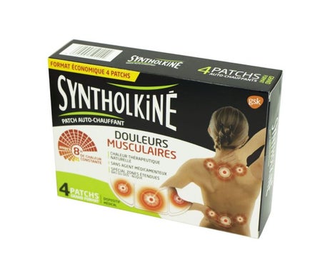 Parche de Calefacción Syntholkine de 4 Especiales para la Parte Baja de la Espalda