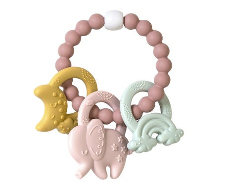 Saro Ele Fun Mordedor Silicona Rosa 1ud