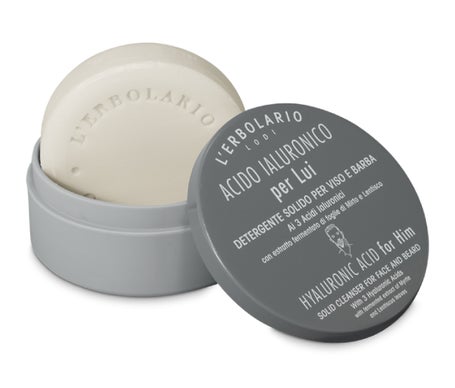 L'Erbolario Ácido Hialurónico Hombre Limpiador Sólido Facial 60g
