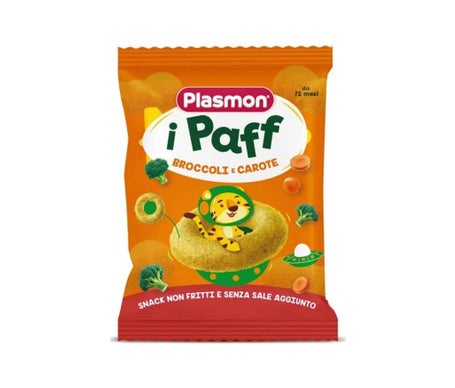 Plasmon Paff Snack Zanahoria Brócoli 12M 15 g | Natural Doctor