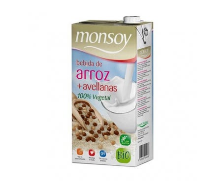 Monsoy Bebida Vegetal Arroz Avellanas Bio 1L | Natural Doctor