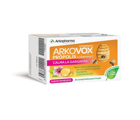 Arkopharma Arkovox Própolis + Vitamina C Sabor Frambuesa 24comp