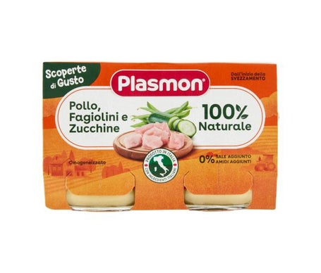 Plasmon Papilla Pollo Habichuelas Calabacín 2x120 g | Natural Doctor