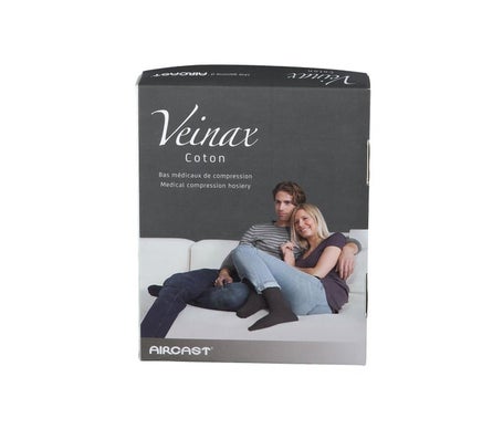 Veinax Coton C2 Calcetín Modelo Trenzado Negro N1 1 Par