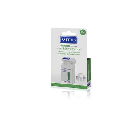 Vitis Cinta Dental con Cera, Flúor y Menta 50cm