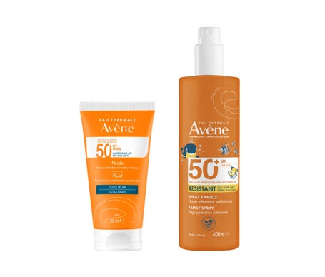 Avène Pack Fluido Spf50+ 50 ml + Spray Familia Spf50+ 400 ml