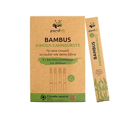 Pandoo Bamboo Kids Toothbrush (4 pcs) - Higiene bucal