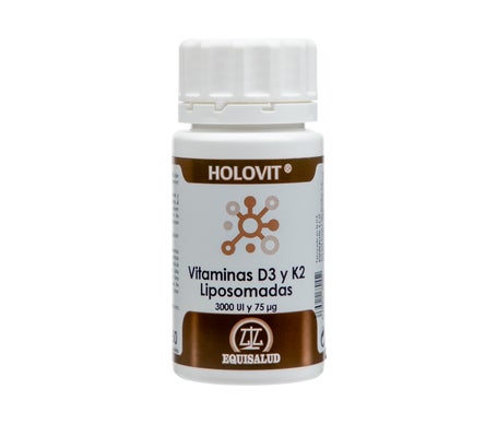 Equisalud Holovit Vitaminas D3 y K2 Lipos 3000 Ui y 75Mcg 50caps