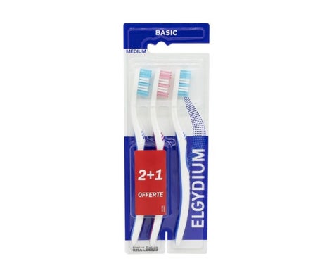 Elgydium Basic Cepillo de Dientes Medio 3uds