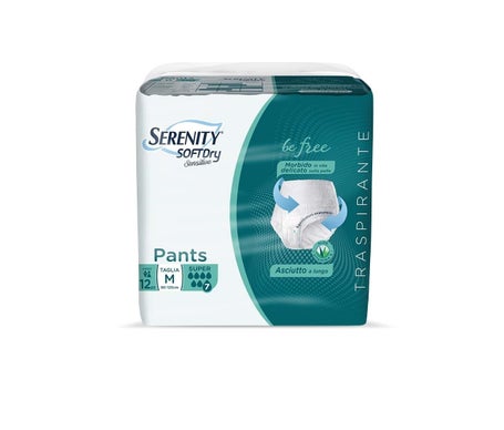 Serenity Pants Soft Dry Sensitive Super Pañal Talla M 12uds