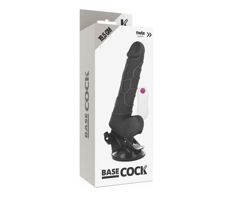 Basecock Realistic Vibrador Control Remoto Negro 19.5cm 1ud