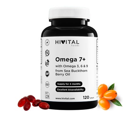 HIVITAL Omega 7 Espino Amarillo 500 mg 120 cáps blandas