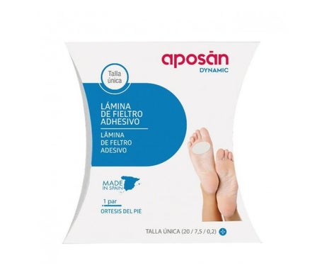 Aposan Dynamic Lámina Fieltro Adhesiva Talla Única 1 Par