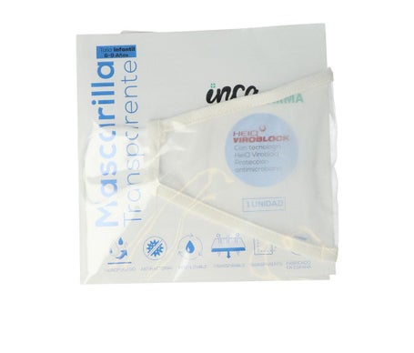 Inca Farma Mascarilla Transparente Blanca Infantil 1ud