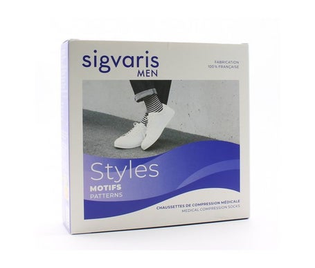 Sigvaris Styles Marinière Calcetín 2 Hombre Marin N TLL 1 par