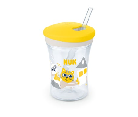 Comprar en oferta NUK Action Cup 230ml with drinking straw Yellow