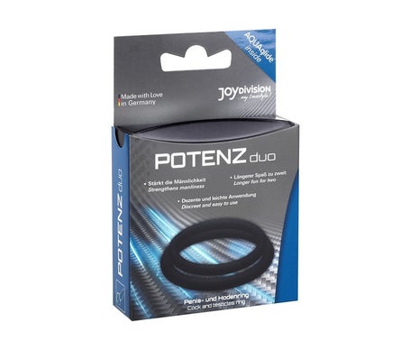 Potenz Duo Anillos Pene Talla M Negro 2uds
