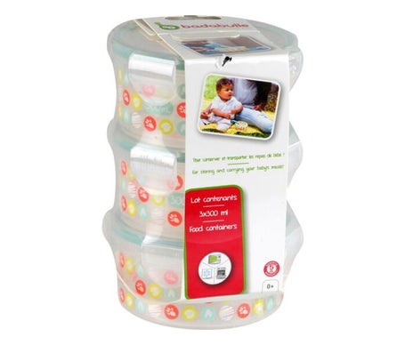 Badabulle Set Recipiente de Alimentos Herméticos 3x300ml