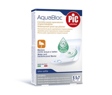 Pic Solution Aquabloc Antibact Esteril 5X7 Cm 5 Uds