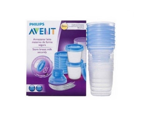 Avent Recipientes para leche materna 5x180ml + 5 tapas