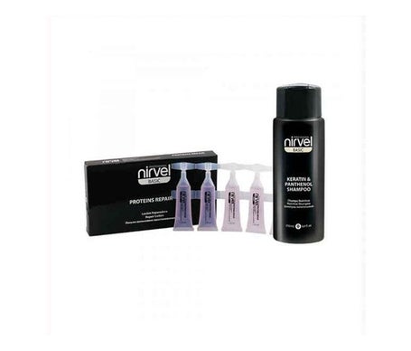 Nirvel Basic Pack Keratin & Panthenol Champú + Ampollas