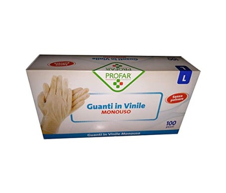Profar Guante Vinilo Talla L 100uds