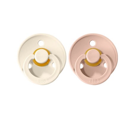 Bibs Pack Chupetes Látex 0-6M Blush e Ivory T1 2uds
