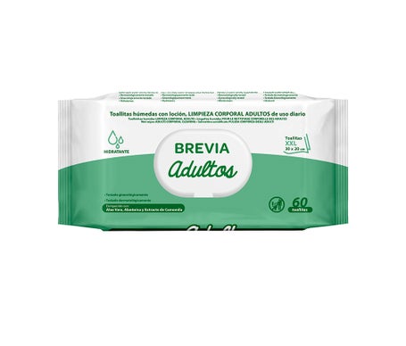 Brevia Toallitas con Loción Limpieza Adultos 30x20cm 60uds