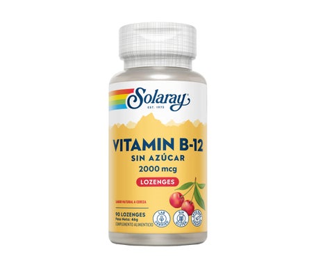 Solaray Vitamin B12 Sin Azúcar 2000mcg 90comp