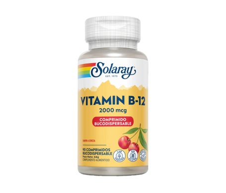 Solaray Vitamin B12 2000mcg 90 comprimidos bucodispersables