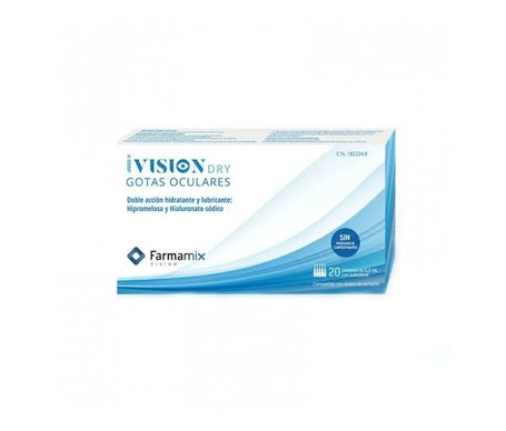 Ivision Dry grotas Oculares Unidosis 20x0.5 ml
