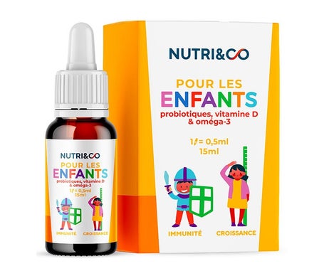 Nutri & Co Niños Probióticos Vitamina D y Omega 3 15ml