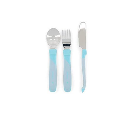 Twistshake Set de Cubiertos 12 Meses Azul