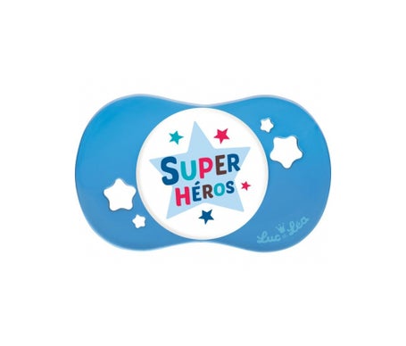 Luc Et Léa Chupete de Silicona Simétrica Super Héros 18 meses +