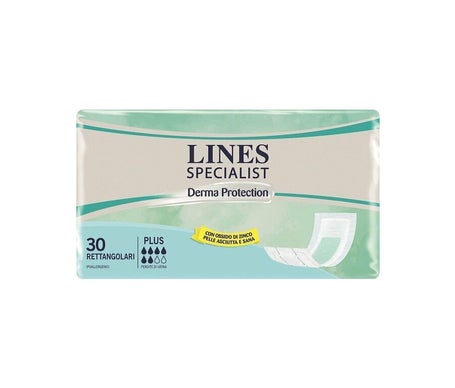 Lines Specialist Derma Protection Plus Pannolini Rettangolari (30 pcs) - Productos para la incontinencia