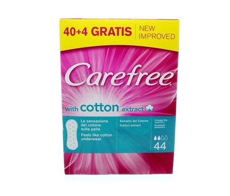 Carefree Cotton Feel Normal Pantyliners (44 pcs) - Higiene femenina
