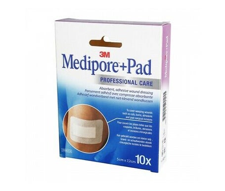 3M Medipore+ Pad Apósito Esteril 5 x 7,2cm 10uds