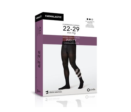 Farmalastic panty caballero (E-T) compresión normal T-Extra grande negro