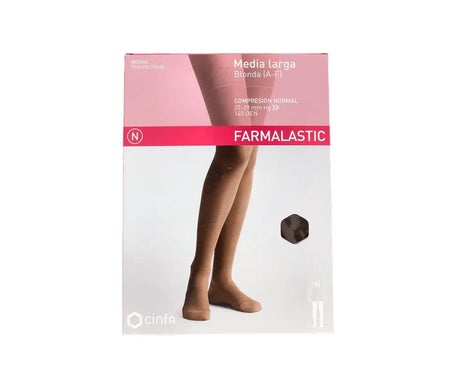 Farmalastic Media Larga blonda (A-F) comp. normal T-grande capuchino 1 Par