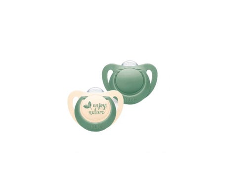 Nuk for Nature Chupeta Silicone 6-18M Verde 2uds
