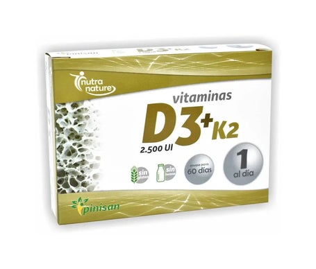 Pinisan Nutra Nature Vitaminas D3 + K2 60caps