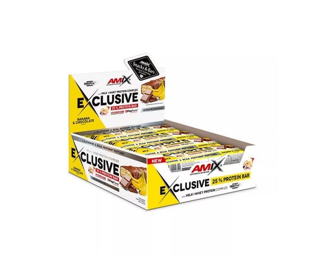 Amix Exclusive Protein Bar Plátano Chocolate 12x85g | Natural Doctor