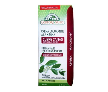 Corpore Sano Henna Colorir Creme Mogno Cinza Covers 60ml