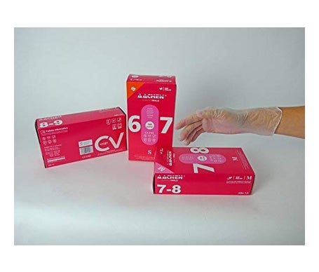 Ontex ID Aachen guantes vinilo sin polvo T/G 100uds