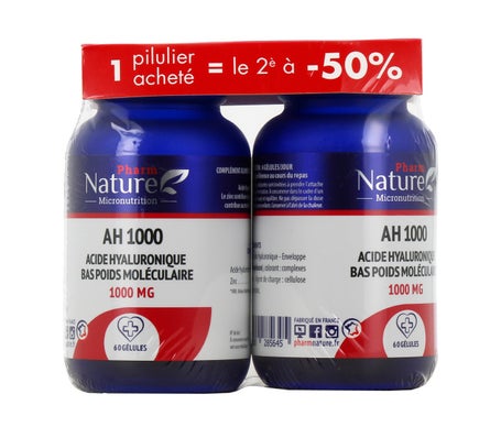 Pharm Nature AH-1000 Ácido Hialurónico 1000mg 60caps 2uds