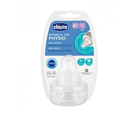Chicco Tetinas Silicona Physio Flujo Rápido +4 Meses 2uds