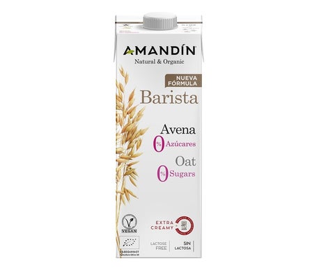 Amandin Bebida Avena Eco 0% Azúcares Vegan 1000ml