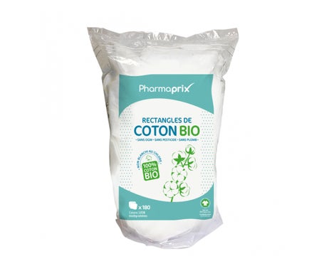 Pharmaprix Rectangles de Coton Bio 180unts