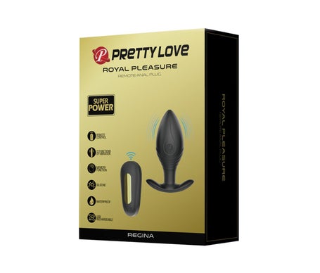 Pretty Love Regina Plug Anal Vibrador Recargable Negro 1ud