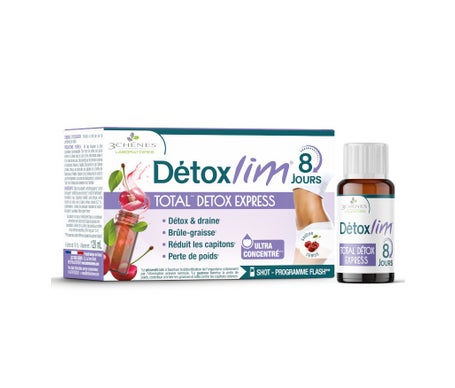 Les 3 Chênes Détoxlim Total Detox Express 8x15 ml de Les 3 chenes | Natural Doctor
